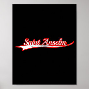 Affiche Saint Anselm Goffstown New Hampshire Vintage Varsi