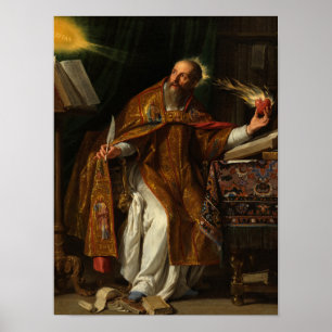 Affiche Saint Augustine, 1645 par Philippe de Champaigne