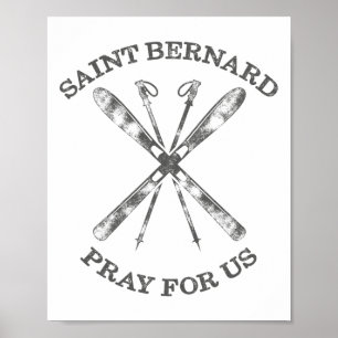 Affiche Saint Bernard De Montjoux Cadeaux De Ski De Neige