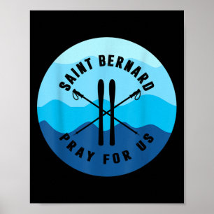 Affiche Saint Bernard de Montjoux neige ski hiver ski
