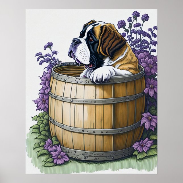 Affiche Saint Bernard Dog (Devant)