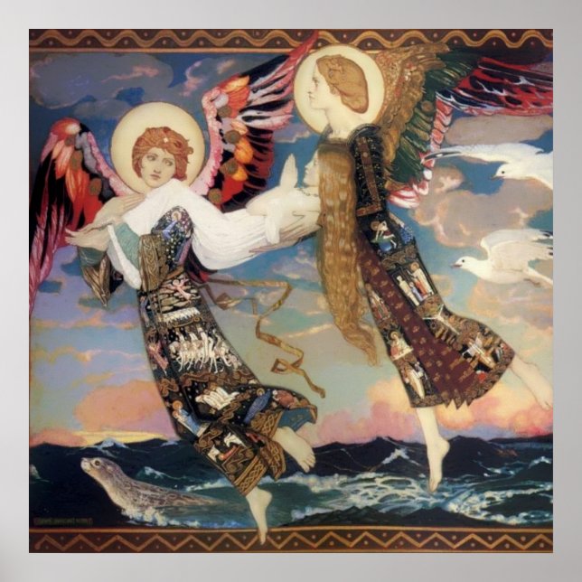 Affiche « Saint Bride » Ange Art par John Duncan (Devant)