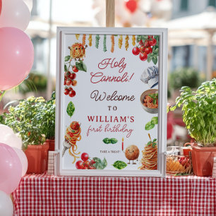 Affiche Saint Cannoli petite boulette de viande 1er annive