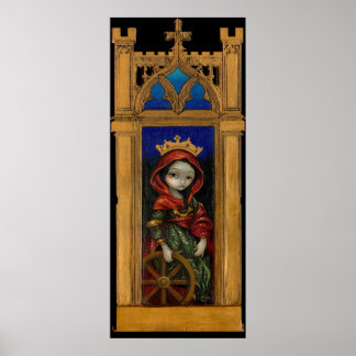 Affiche Saint Catherine icon gothic Art Print