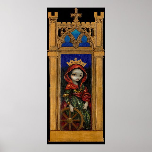 Affiche Saint Catherine icon gothic Art Print (Devant)