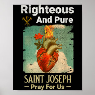 Affiche Saint catholique Joseph, saint patron des pères, p