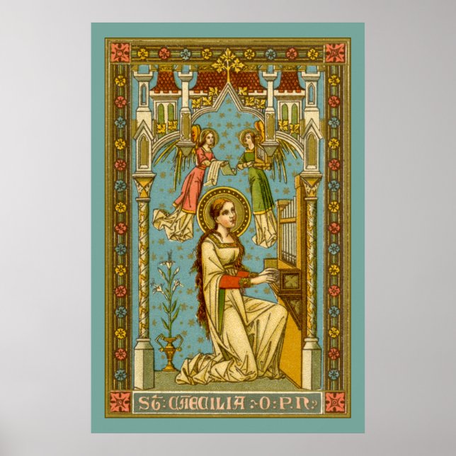 Affiche Saint-Cécile néo-gothique de Rome (BNG 02) (Devant)