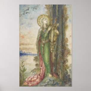 Affiche Saint Cecilia Par Gustav Moreau