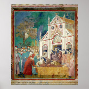 Affiche Saint Clare embrasse le corps de saint François