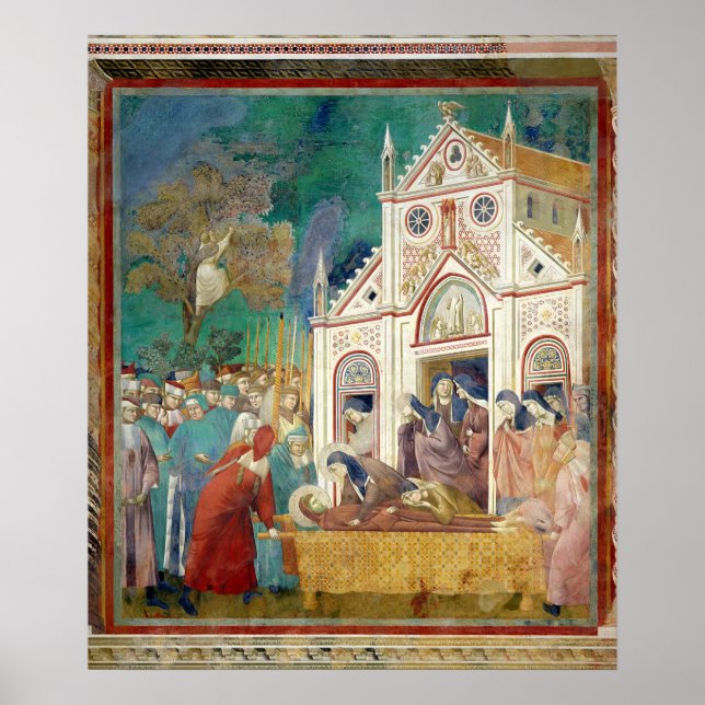 Affiche Saint Clare embrasse le corps de saint François (Devant)
