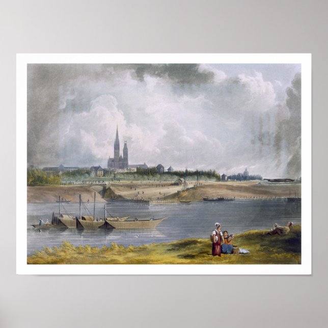 Affiche Saint-Denis, de "Vues sur la Seine", gravée par (Devant)