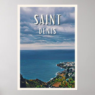 Affiche Saint-Denis (La Réunion) Photo Vintage