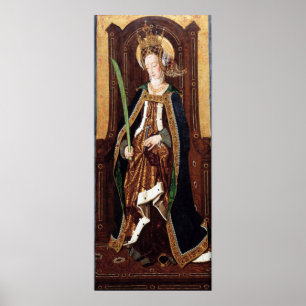 Affiche SAINT ENGRATIA Père Noël Engracia De Saragosse