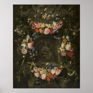 Affiche Saint-Famille Floral Art Sacré