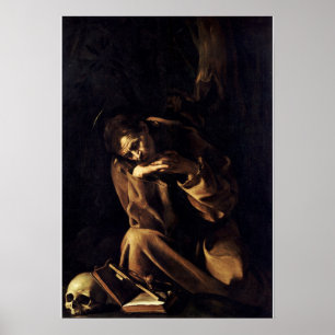 Affiche Saint François dans la méditation