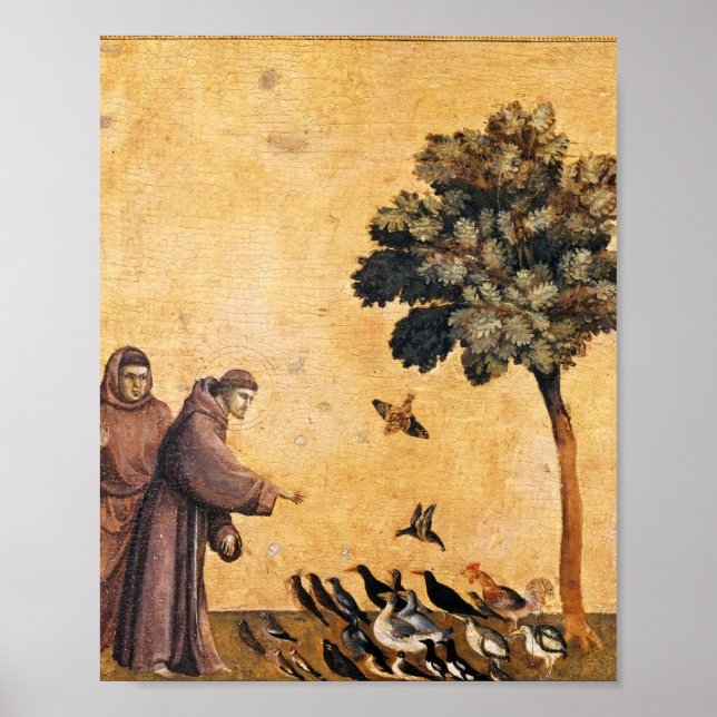 Affiche Saint François D'Assise Prêchant Aux Oiseaux (Devant)
