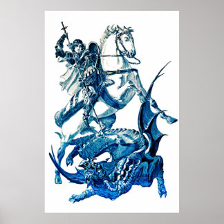 Affiche Saint George Combattre le dragon