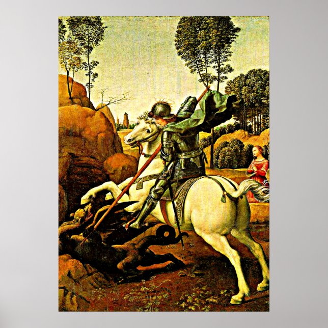 Affiche Saint George et le Dragon, les beaux-arts (Devant)