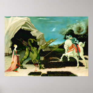 Affiche Saint George et le Dragon par Paolo Uccello