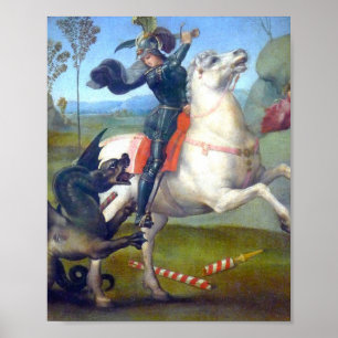 Affiche Saint George Et Le Dragon Peinture De Raphael