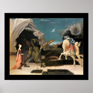 AFFICHE SAINT GEORGES, DRAGON ET PRINCESSE