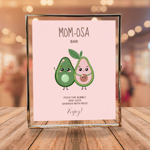 Affiche Saint-Guacamole Avocado - Baby shower bar Mom-osa