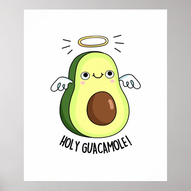 Affiche Saint Guacamole Drôle Goody Avocado Pun (Devant)