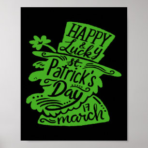 Affiche Saint irlandais St Patrick's Day D et Boozy