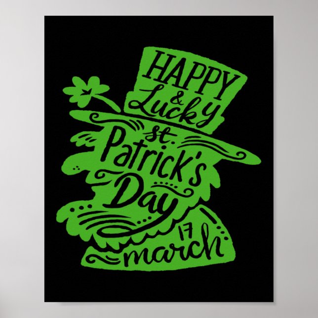 Affiche Saint irlandais St Patrick's Day D et Boozy  (Devant)