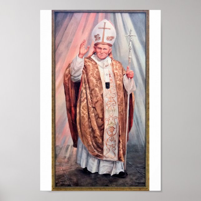Affiche Saint Jean Paul II - Pape bien-aimé de Pologne. (Devant)