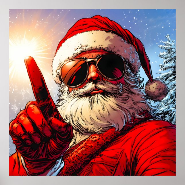 Affiche Saint Jolly Père Noël Divine Glow (Devant)