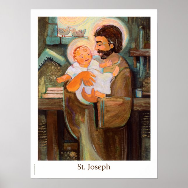 Affiche Saint Joseph et Baby Jesus (Devant)