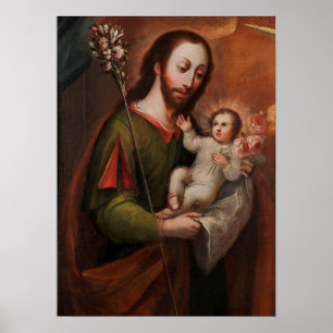 Affiche Saint Joseph et le Christ infantile
