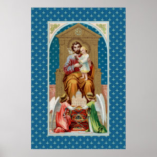 Affiche Saint Joseph, Tout-Petit CC; Anges avec modèle du 