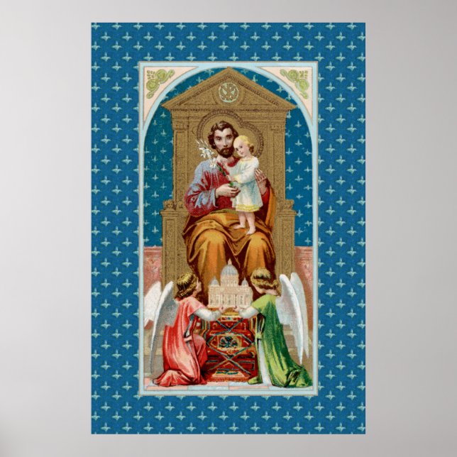 Affiche Saint Joseph, Tout-Petit CC; Anges avec modèle du  (Devant)