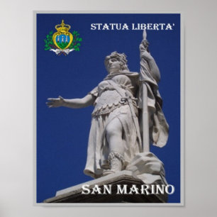 Affiche Saint-Marin - Statue de la Liberté -