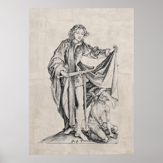 Affiche Saint Martin avec un mendiant (Devant)