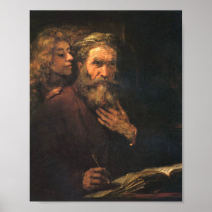 Affiche Saint Matthieu Et L'Ange Par Rembrandt
