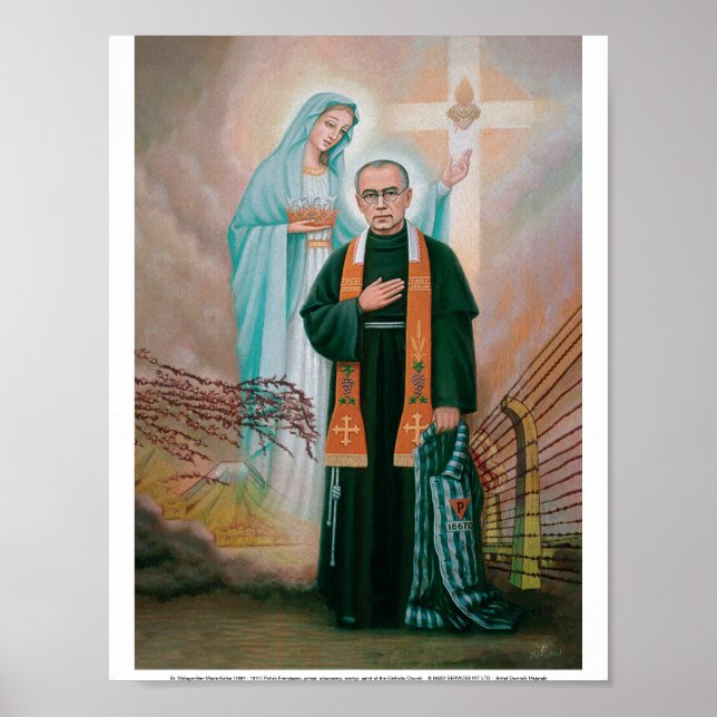 Affiche Saint Maximilien Maria Kolbe, Martyr de la Charité (Devant)