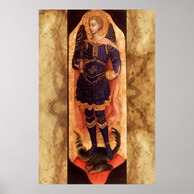 Affiche Saint MICHAEL ARCHANGE avec diable (Devant)