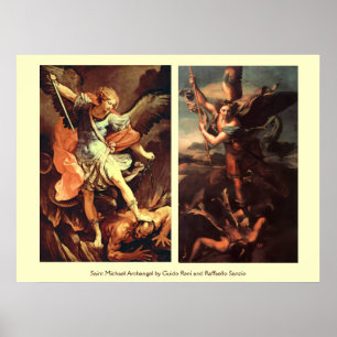 Affiche Saint MICHAEL ARCHANGE VAINQUANT SATAN