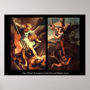 Affiche Saint MICHAEL ARCHANGE VAINQUANT SATAN