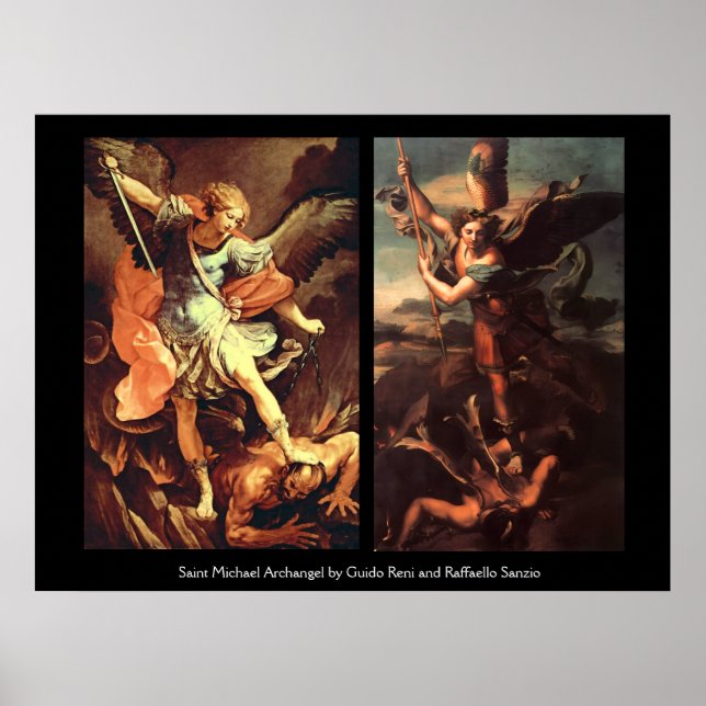 Affiche Saint MICHAEL ARCHANGE VAINQUANT SATAN (Devant)