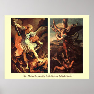 Affiche Saint MICHAEL ARCHANGE VAINQUANT SATAN
