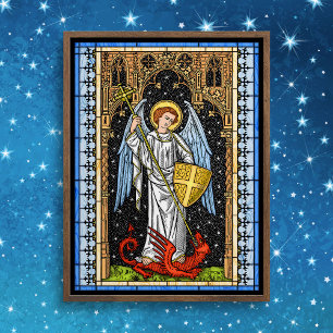 Affiche Saint Michael combat l'affiche de la bête