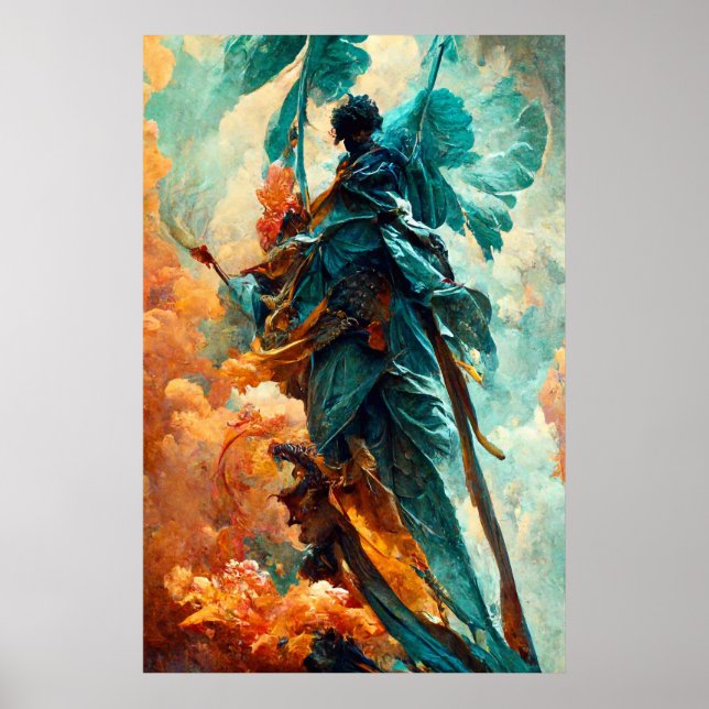 Affiche Saint Michael combattant le Dragon (Devant)