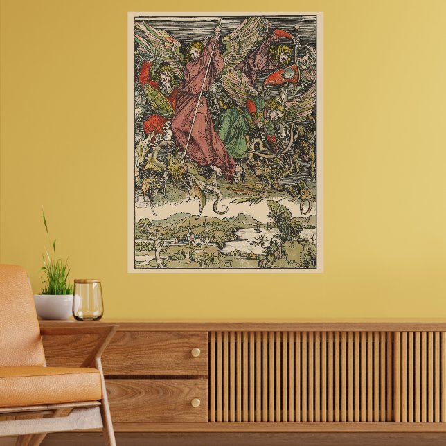 Affiche Saint Michel combattant le Dragon par Albrecht Dür (Salon 2)