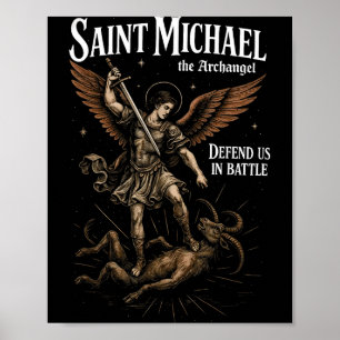 Affiche Saint Michel Défendez-Nous Dans La Bataille Archan