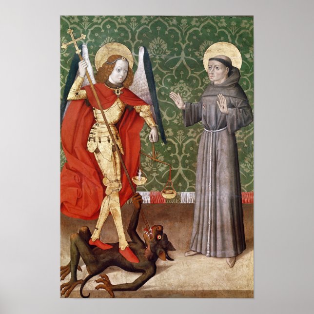 Affiche Saint Michel et Saint François d'Assise, vers 1480 (Devant)