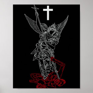 Affiche Saint michel l'archange défaisant Satan